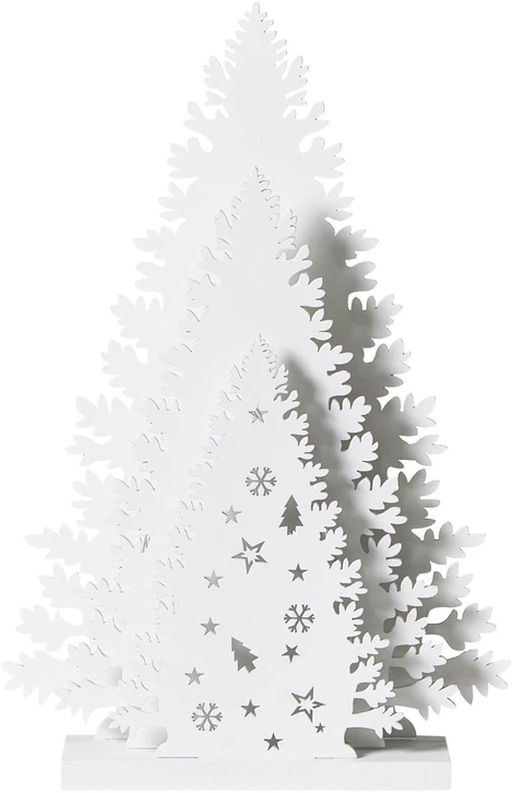 Beliani LED kalėdinė dekoracija EMMESAN, eglutė, 33 cm, balta