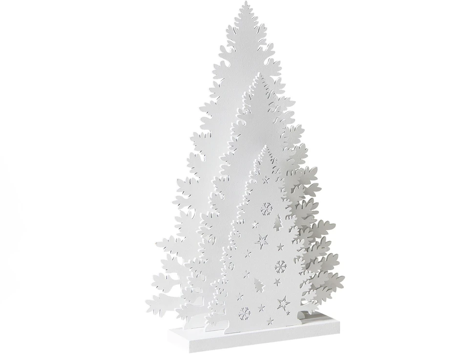 Beliani LED kalėdinė dekoracija EMMESAN, eglutė, 33 cm, balta