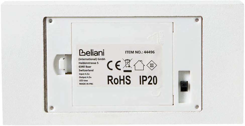 Beliani LED kalėdinė dekoracija FEMAN Eglutė Elnias 36 cm balta