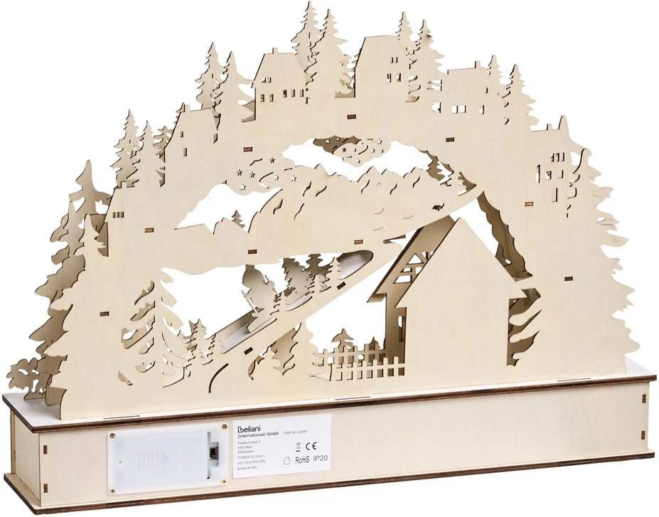 Beliani LED kalėdinė dekoracija GOKSJO 33 cm šviesiai ruda