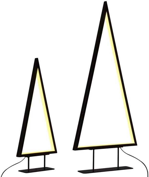 Beliani LED kalėdinė dekoracija LOPPI Eglutė 47/69 cm Juoda