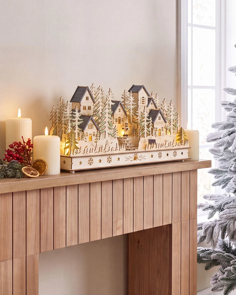 Beliani LED kalėdinė dekoracija VANSJO, 22 cm, šviesiai ruda