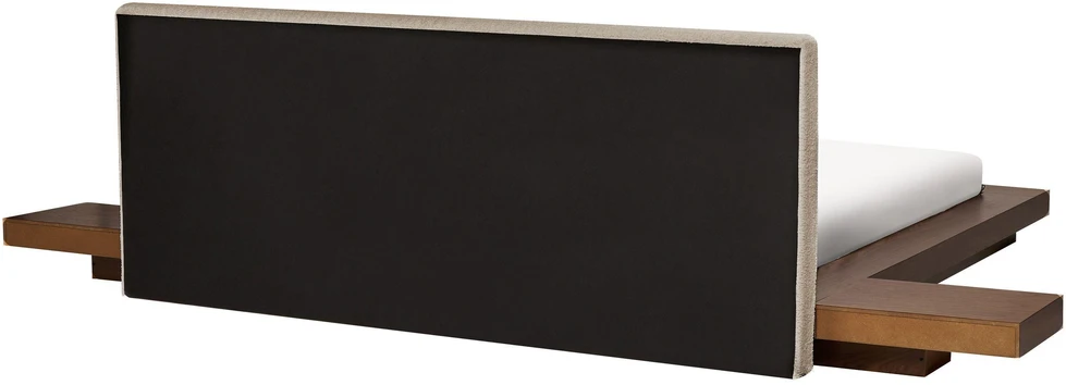 Beliani LED lova Boucle ZEN 180 x 200 cm, ruda uosio spalva