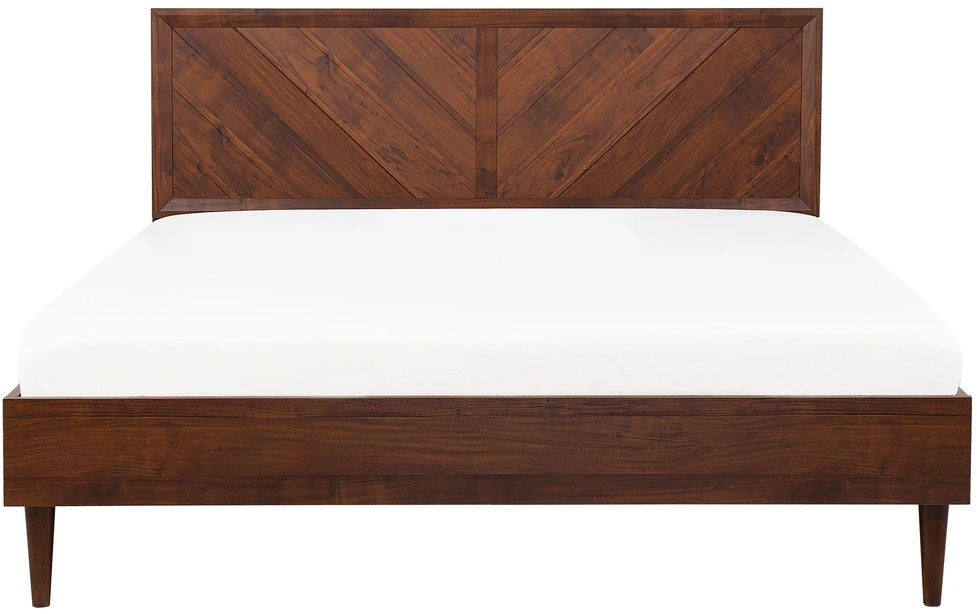Beliani LED lova MIALET 180 x 200 cm tamsiai ruda