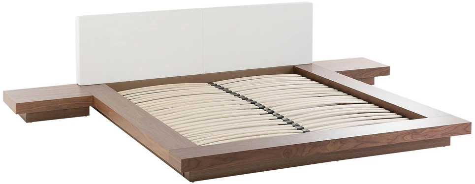 Beliani LED lova ZEN 160 x 200 cm ruda uosio spalvos