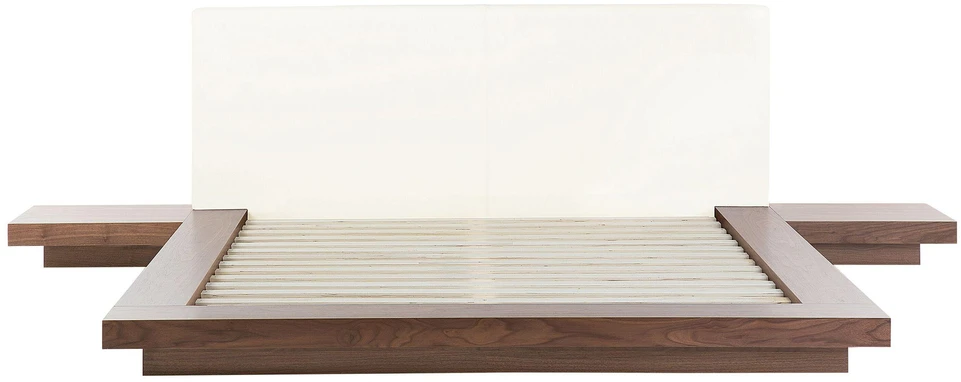 Beliani LED lova ZEN 160 x 200 cm ruda uosio spalvos