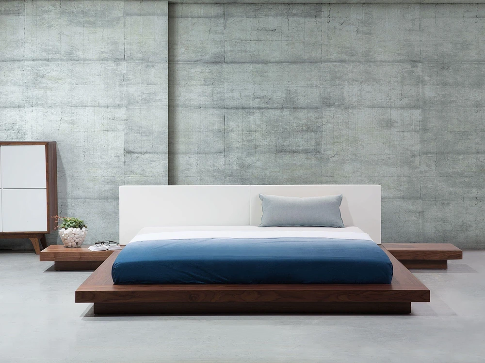 Beliani LED lova ZEN 180 x 200 cm, rudo uosio spalvos