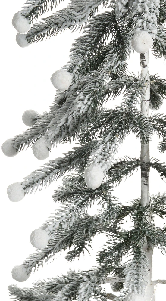 Beliani LED sodo dekoracija HASSLAN Kalėdinė eglutė 125 cm balta