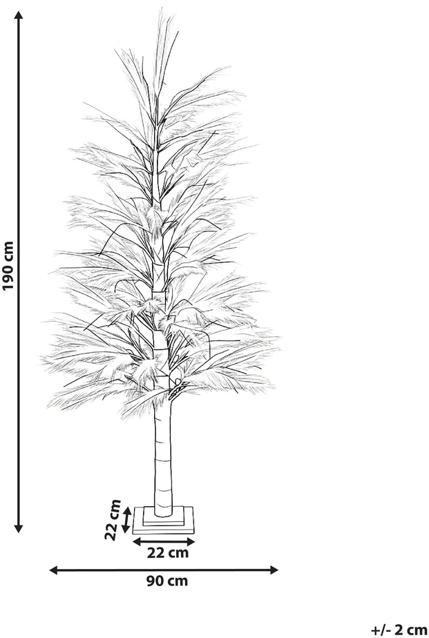 Beliani LED sodo dekoracija HAUGANES eglutė 190 cm smėlio spalvos