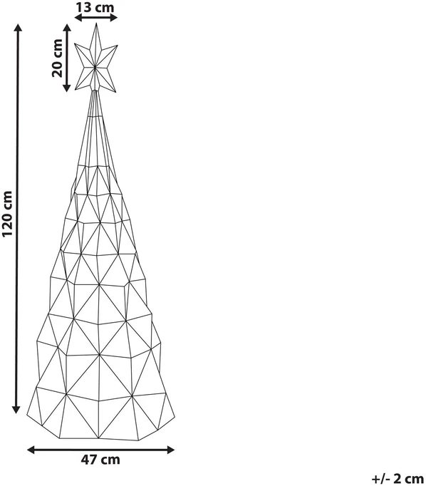 Beliani LED sodo dekoracija „ICELAND“, 120 cm, Kalėdų eglutė, spalvota