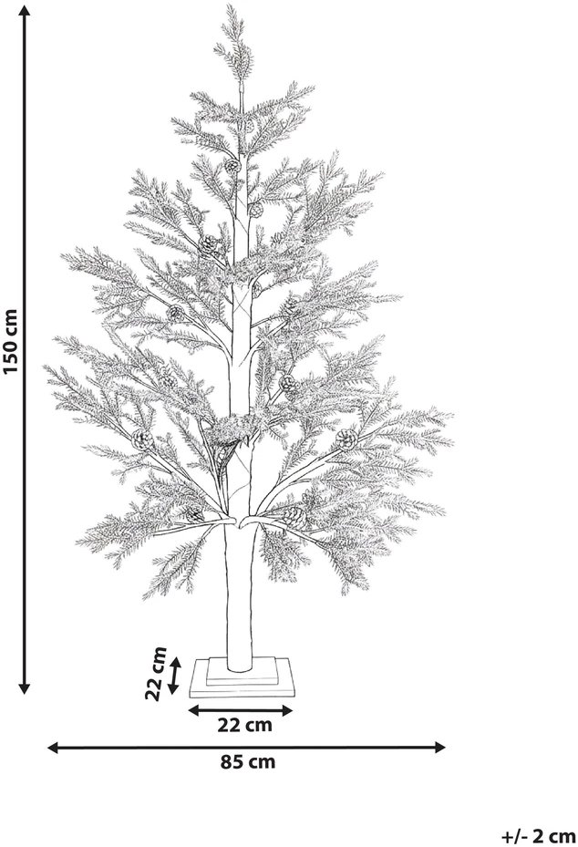 Beliani LED sodo dekoracija LAUGARAS, 150 cm, eglutė, žalia