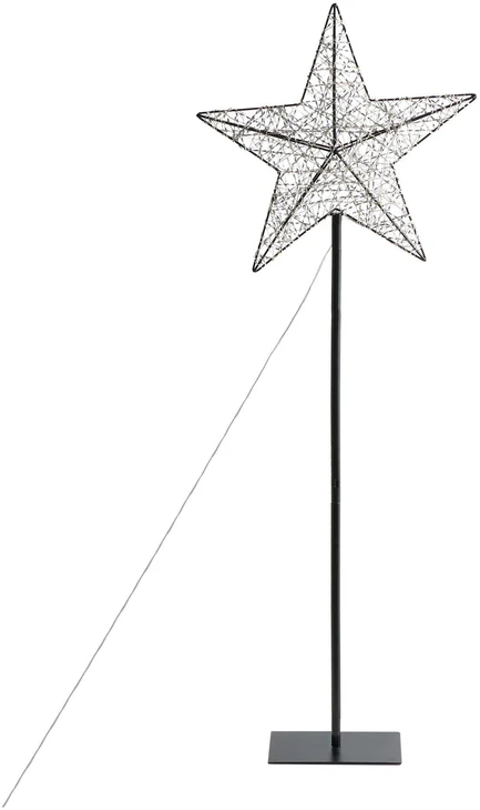 Beliani LED sodo dekoracija SANNAN žvaigždė 110 cm juoda