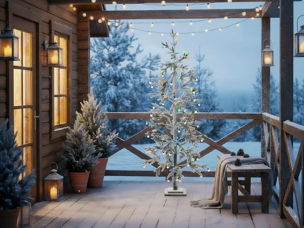 Beliani LED sodo dekoracija TORSA Medelis 180 cm Žalia