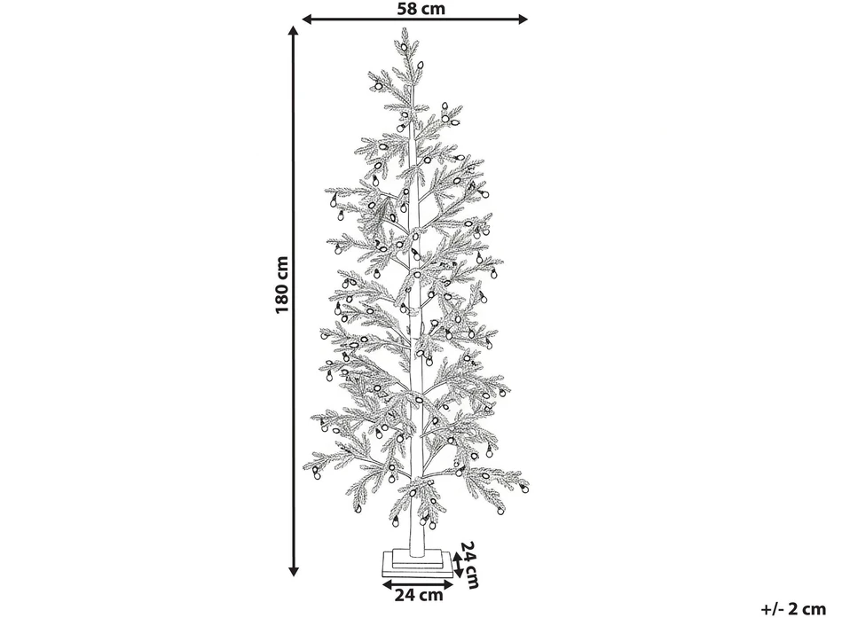 Beliani LED sodo dekoracija TORSA Medelis 180 cm Žalia