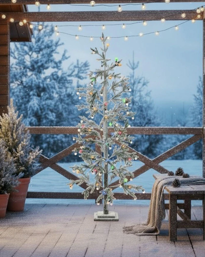 Beliani LED sodo dekoracija TORSA Medelis 180 cm Žalia