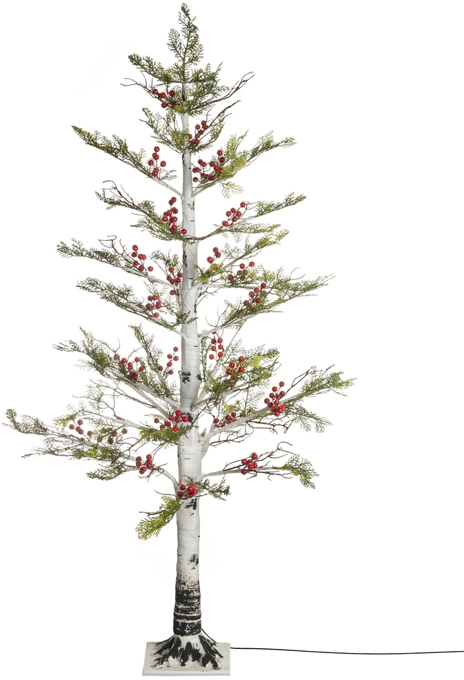 Beliani LED sodo dekoracija VASSLEN, 160 cm, eglutė, balta