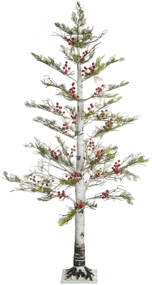 Beliani LED sodo dekoracija VASSLEN, 160 cm, eglutė, balta