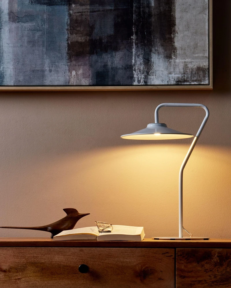 Beliani LED stalo lempa GALETTI metalinė balta