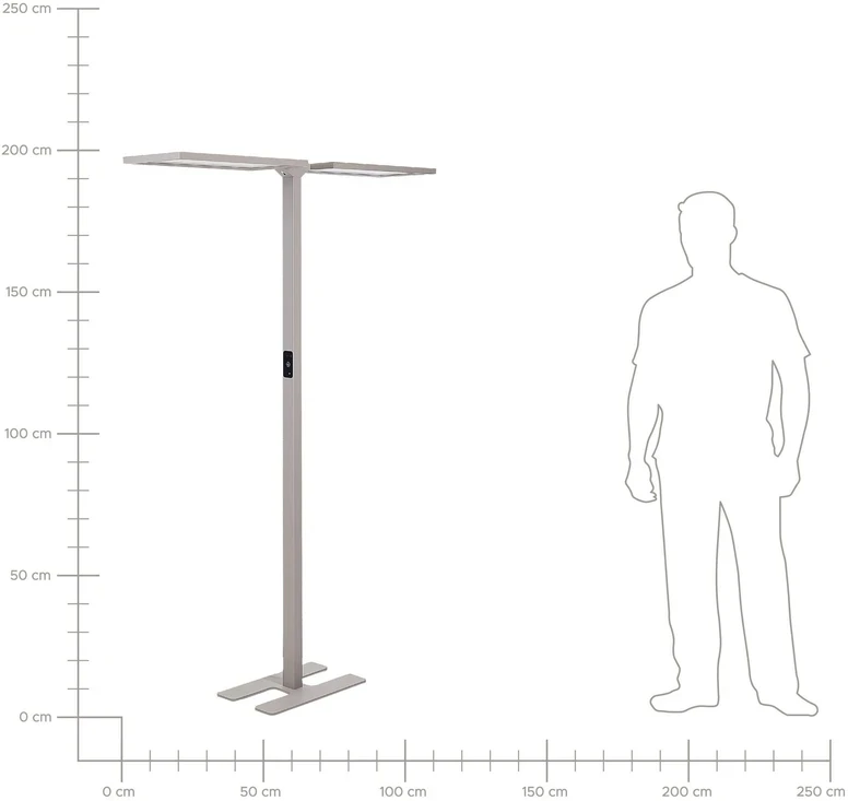 Beliani LED toršeras SCULPTOR su judesio jutikliu, metalinis, sidabrinis