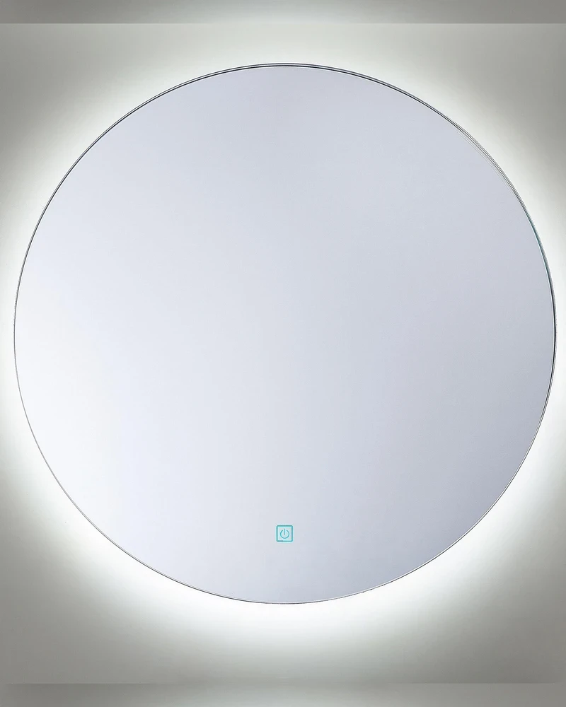 Beliani LED vonios veidrodis CALLAC 60 cm 60 cm sidabrinės spalvos