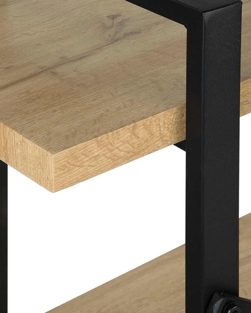 Beliani Lentyna 3 lentynų TIMBER 111 cm šviesiai ruda