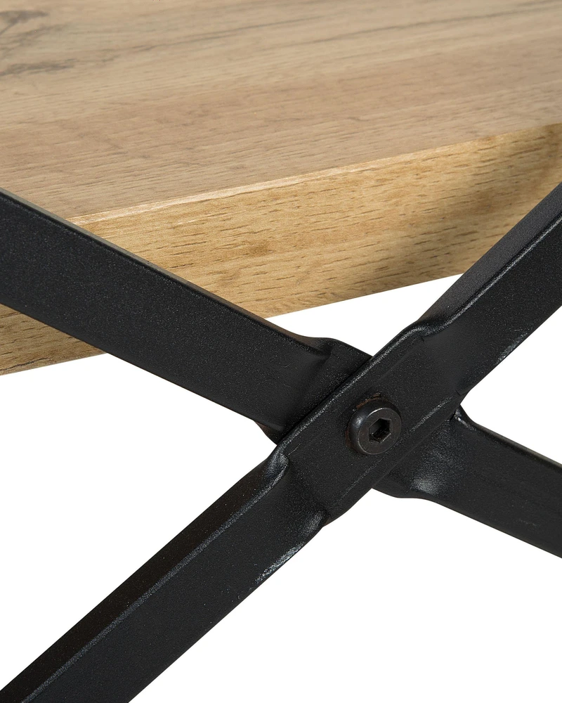 Beliani Lentyna 3 lentynų TIMBER 111 cm šviesiai ruda