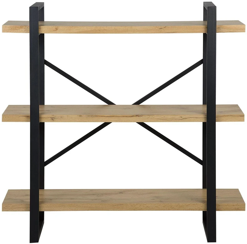 Beliani Lentyna 3 lentynų TIMBER 111 cm šviesiai ruda
