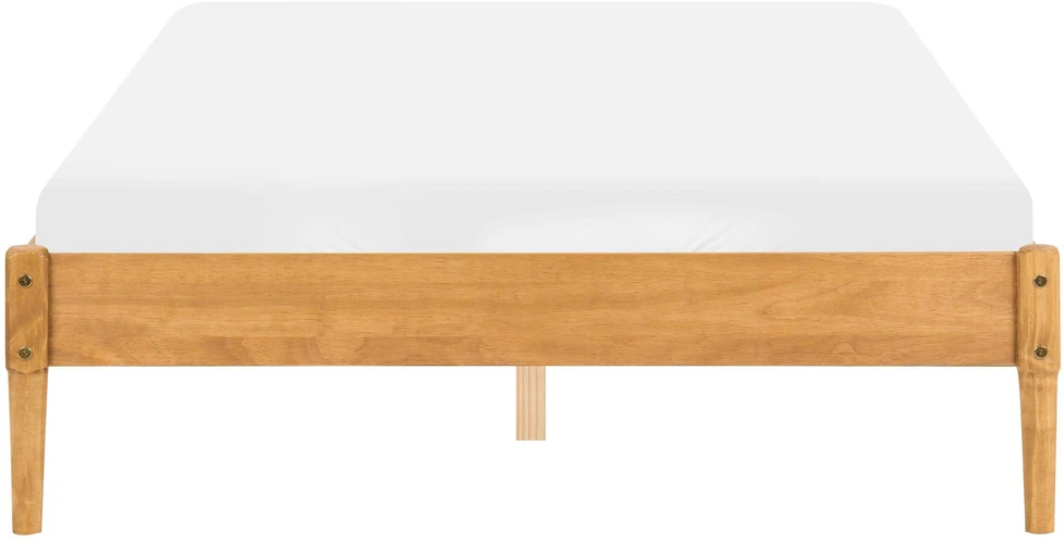 Beliani Lova be galvūgalio iš pušies medienos VEYRAC 140 x 200 cm, šviesiai ruda