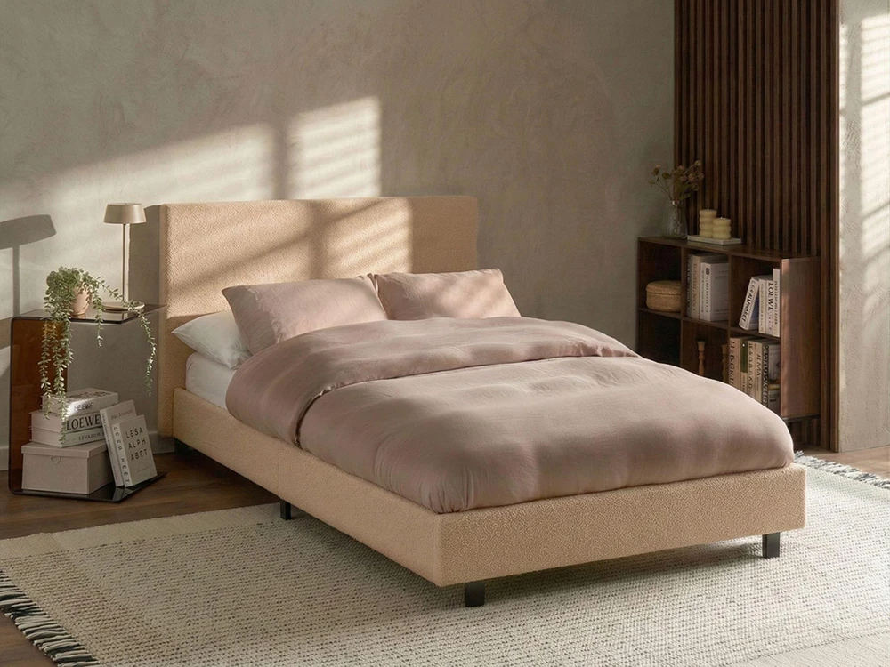 Beliani Lova Boucle ALBI 120 x 200 cm smėlio spalvos