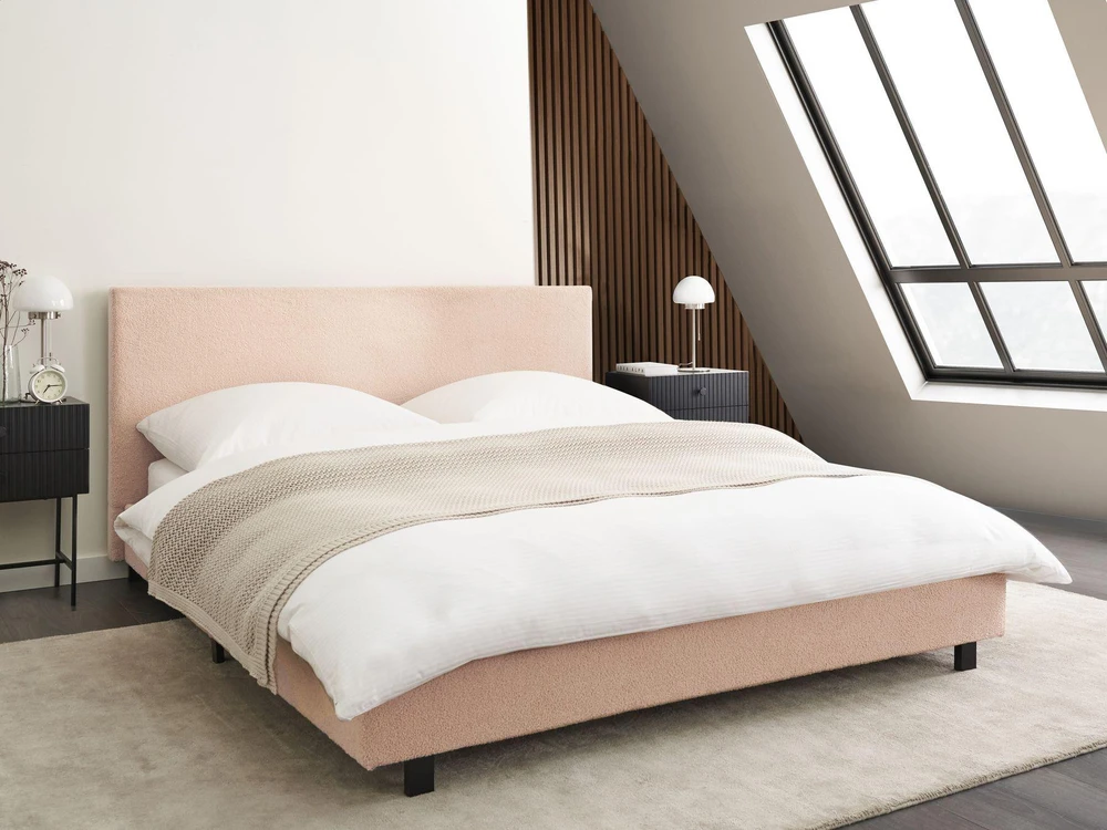 Beliani Lova Boucle ALBI 160 x 200 cm smėlio spalvos