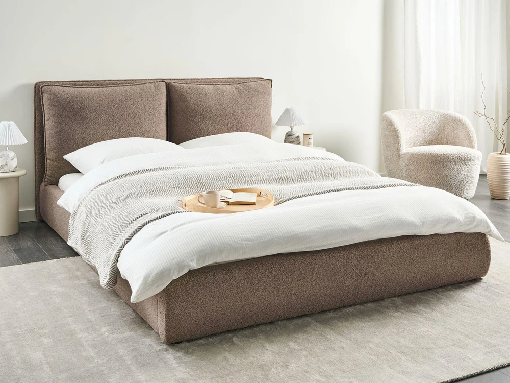 Beliani Lova Boucle BAJONNA 160 x 200 cm ruda
