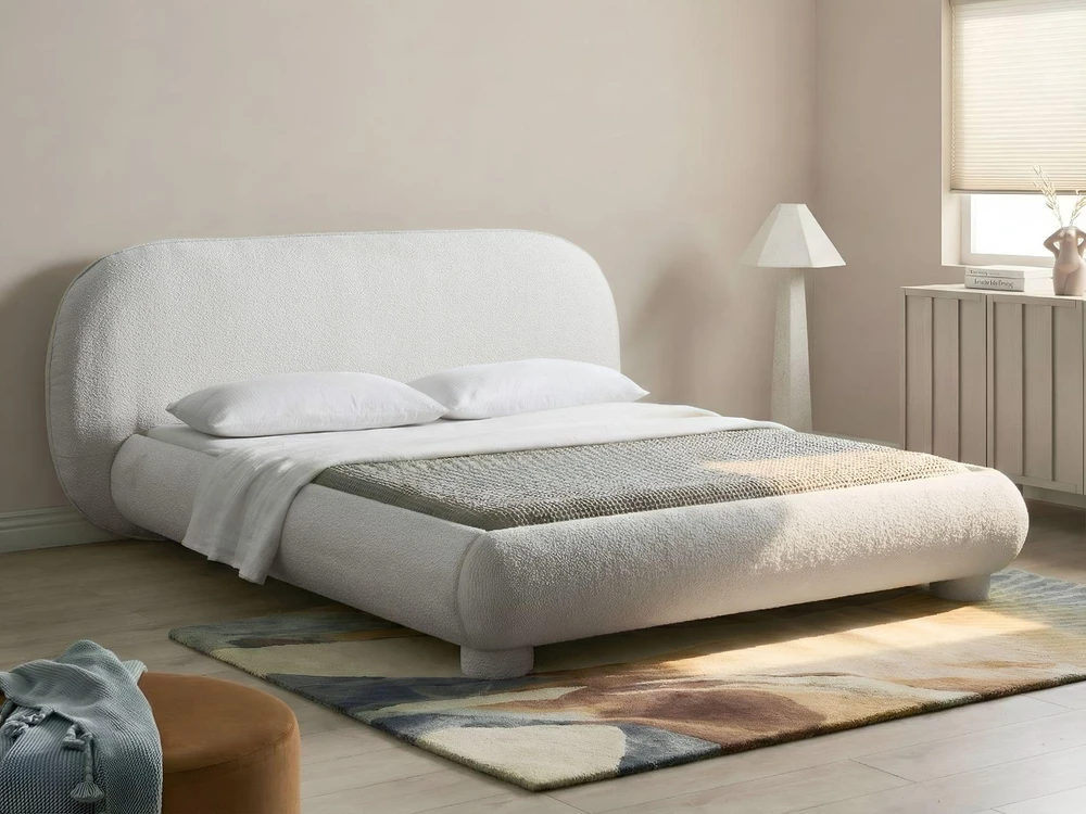 Beliani Lova Boucle BAYEL 160 x 200 cm, balta