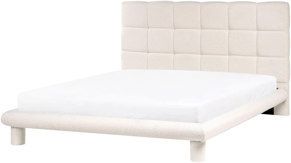 Beliani Lova Boucle CRESSAT 160 x 200 cm, kreminės baltos spalvos