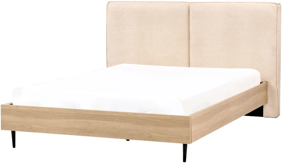 Beliani Lova Boucle IZERNORE 160 x 200 cm, smėlio spalvos
