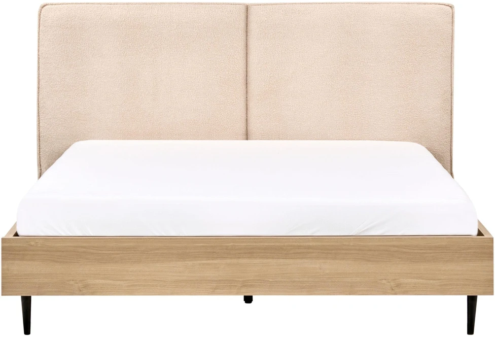 Beliani Lova Boucle IZERNORE 160 x 200 cm, smėlio spalvos