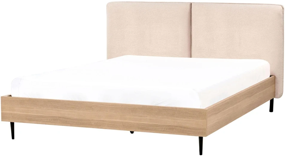 Beliani Lova Boucle LIMANTON 160 x 200 cm smėlio spalvos