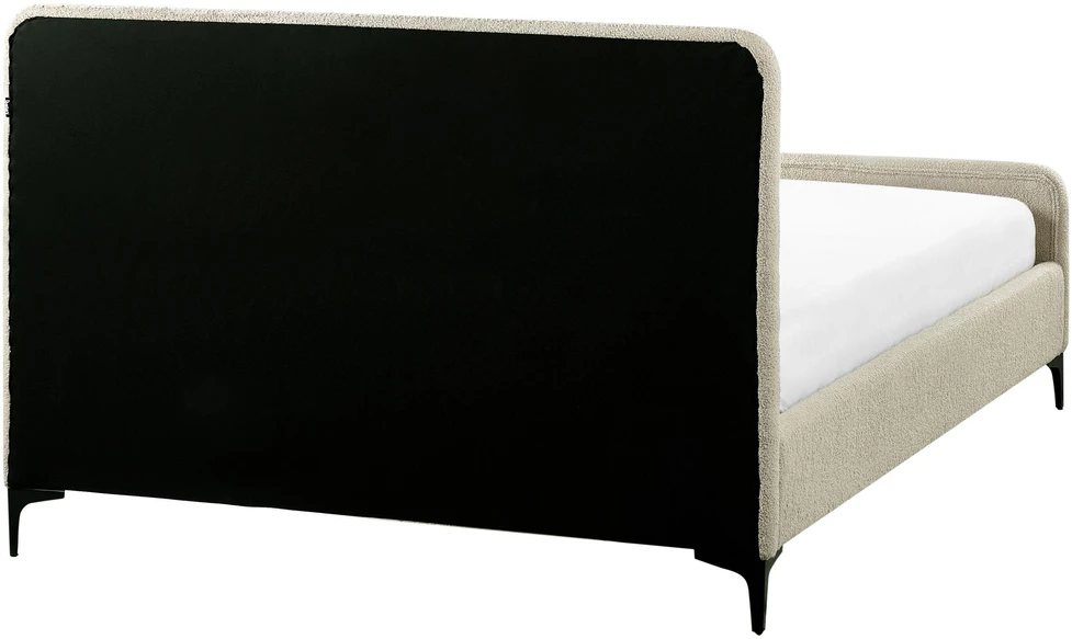 Beliani Lova Boucle LUNAN 140 x 200 cm smėlio spalvos