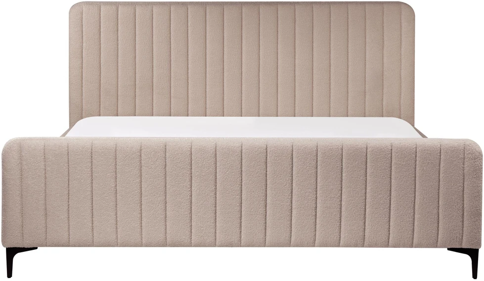 Beliani Lova Boucle LUNAN 180 x 200 cm smėlio-pilka