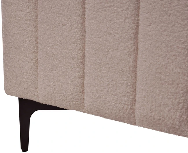 Beliani Lova Boucle LUNAN 180 x 200 cm smėlio-pilka