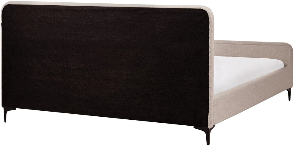 Beliani Lova Boucle LUNAN 180 x 200 cm smėlio-pilka