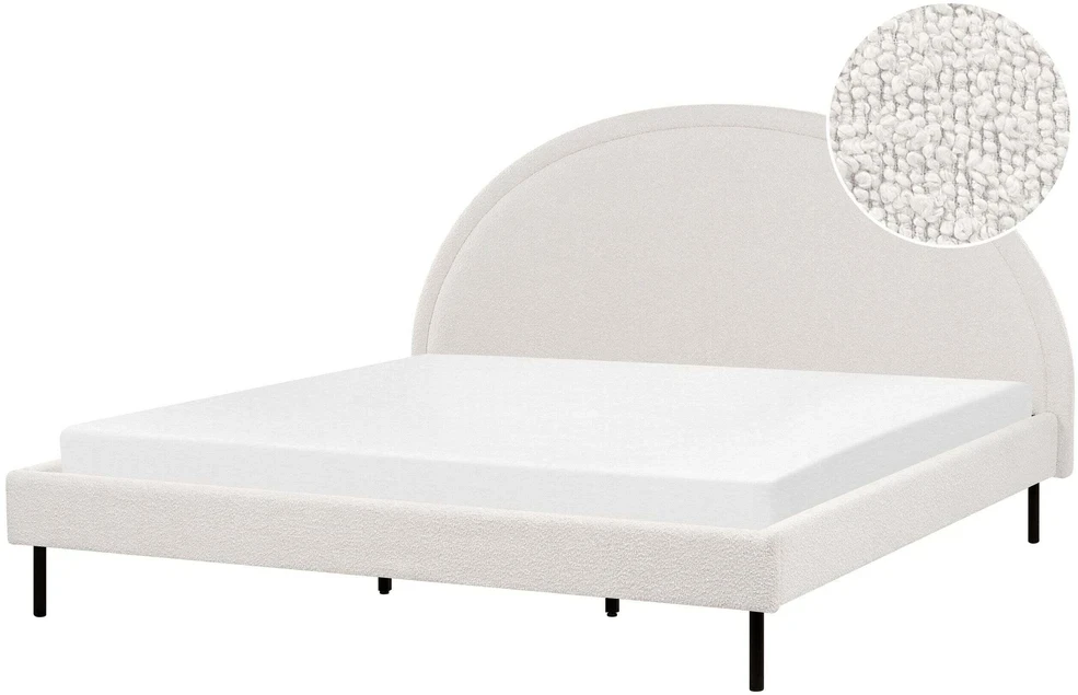 Beliani Lova Boucle MARGUT 180 x 200 cm balta