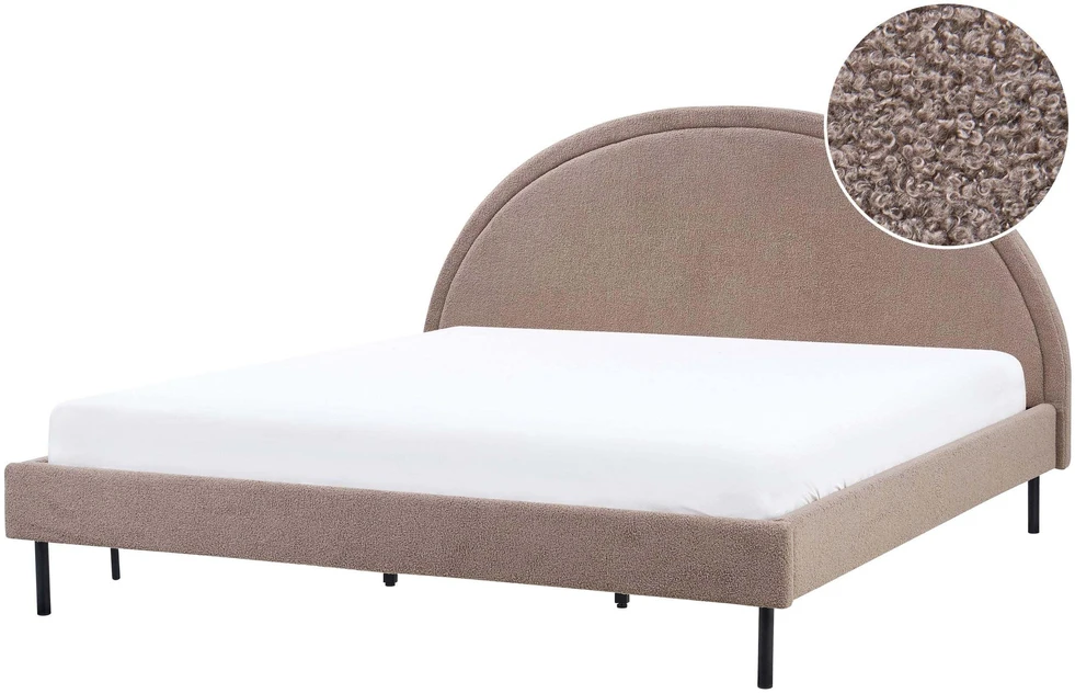Beliani Lova Boucle MARGUT 180 x 200 cm smėlio spalvos