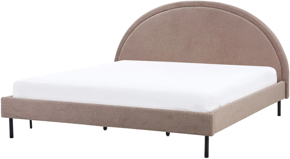 Beliani Lova Boucle MARGUT 180 x 200 cm smėlio spalvos