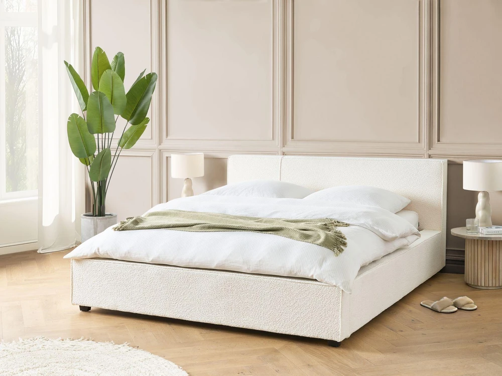 Beliani Lova Boucle MIRANDE 160 x 200 cm, balta