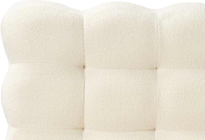 Beliani Lova Boucle SOULISSE 180 x 200 cm, kreminė balta
