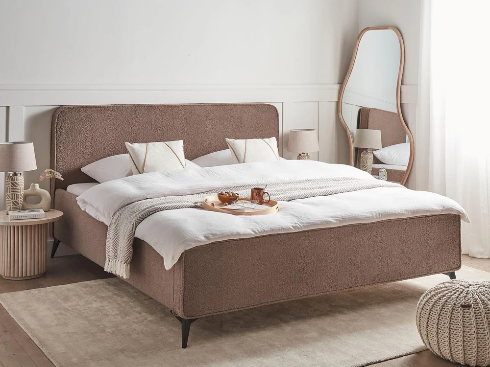 Beliani Lova Boucle VALOGNES 180 x 200 cm ruda