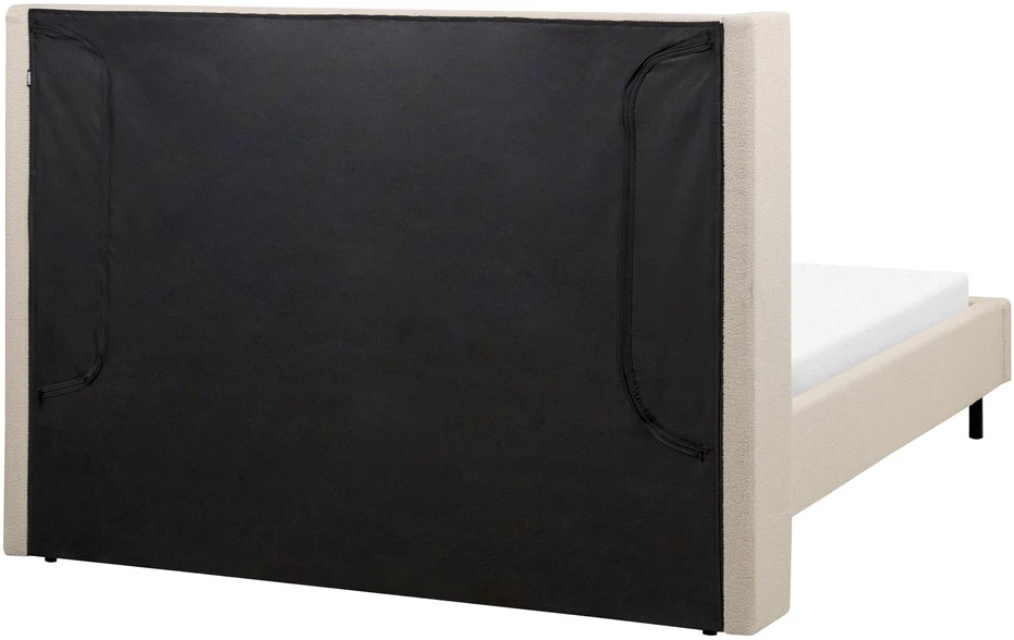 Beliani Lova Boucle VILLETTE 140 x 200 cm Smėlio spalvos