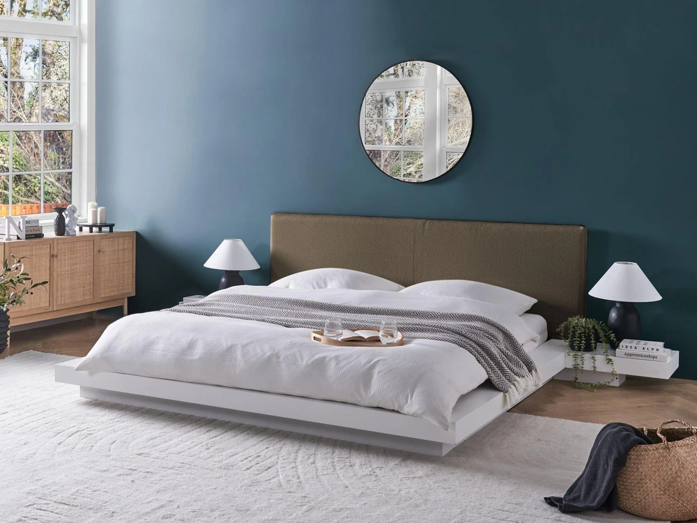 Beliani Lova Boucle ZEN 160 x 200 cm balta