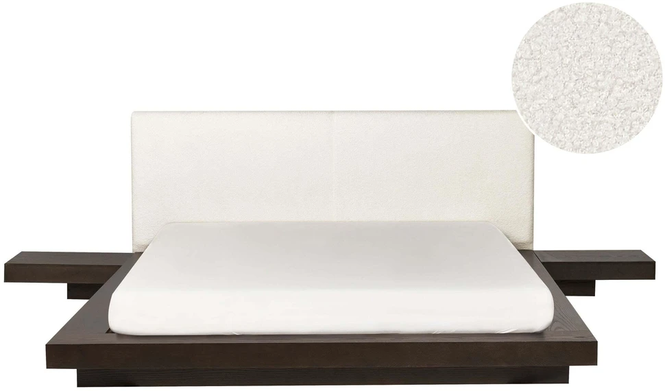 Beliani Lova Boucle ZEN 160 x 200 cm tamsaus uosio spalvos