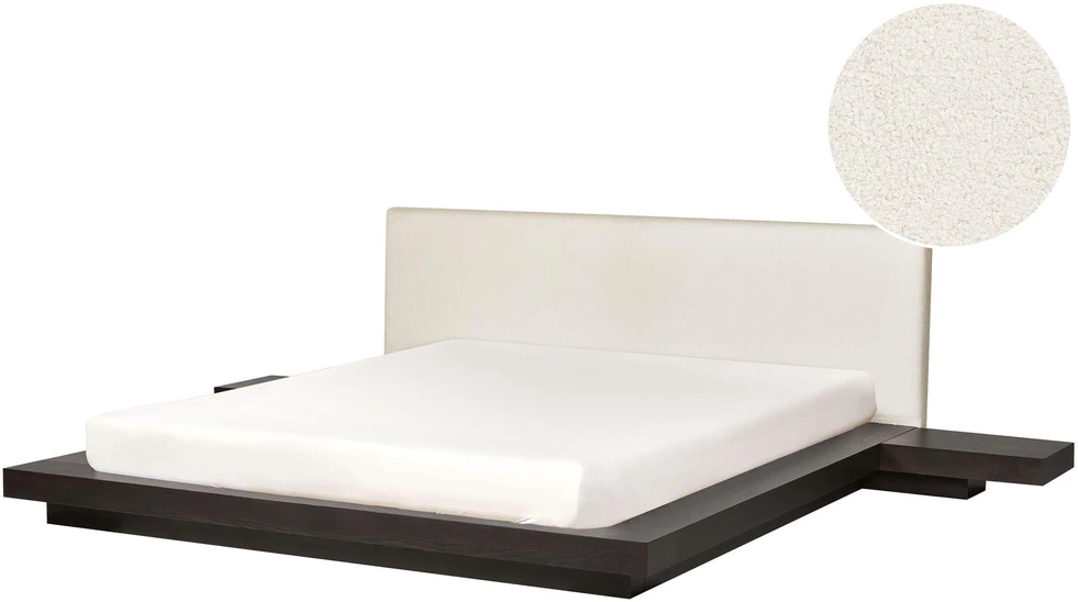 Beliani Lova Boucle ZEN 180 x 200 cm tamsaus uosio spalvos